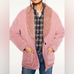 ba&sh Blush Corduroy Teddy Jacket plush pink size XS great condition